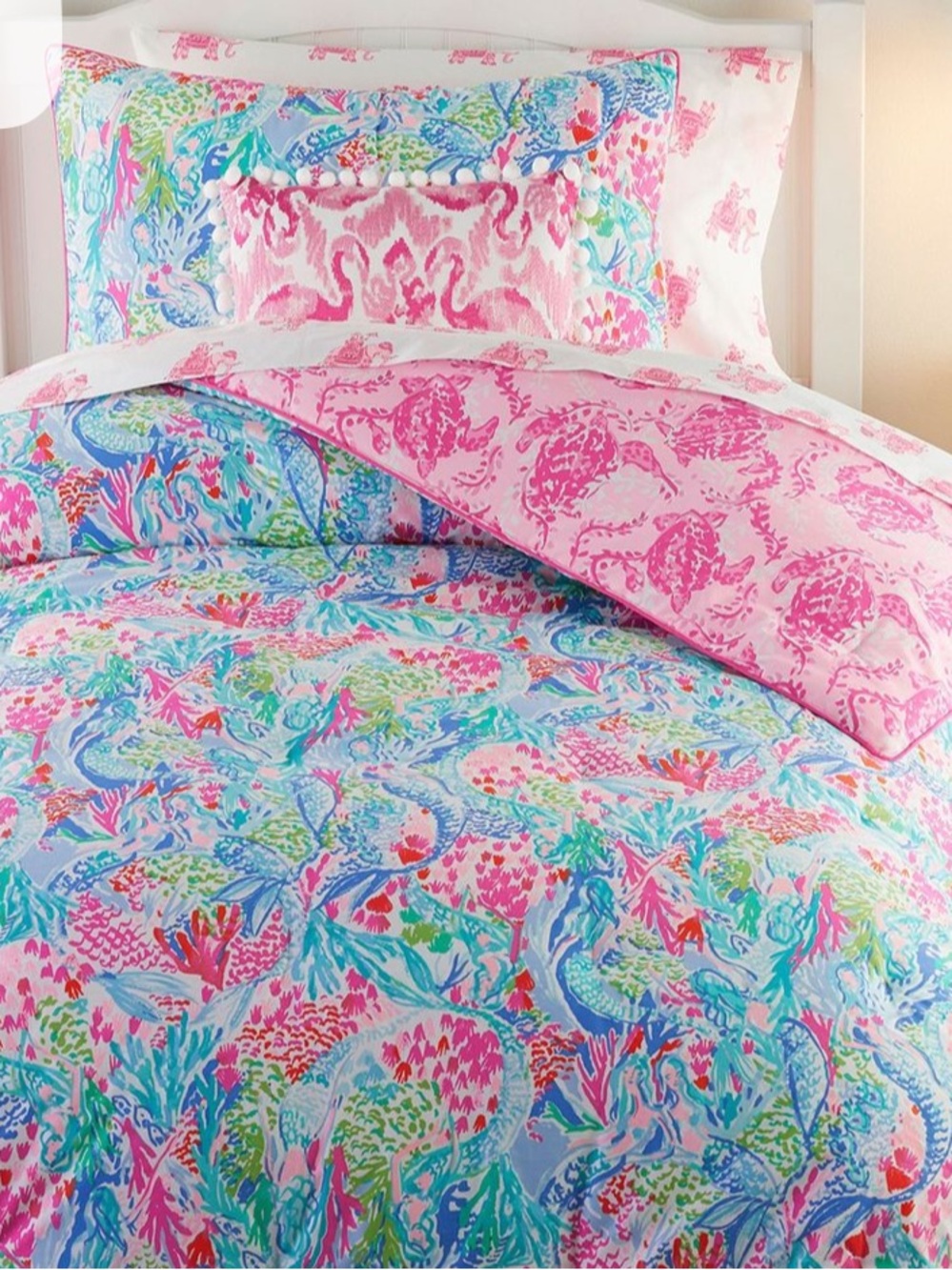 Lily Pulitzer mermaid cove comforter